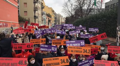 Bambini della Ciresola e studenti del liceo alleati per chiedere la strada scolastica